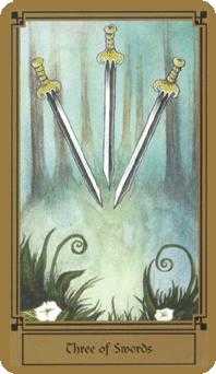 Three of Swords Tarot card in Fantastical Tarot Tarot deck