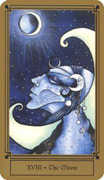 The Moon Tarot card in Fantastical Tarot deck