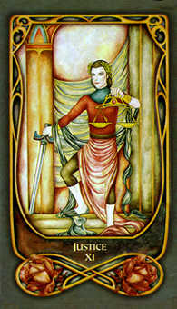 Justice Tarot card in Fenestra Tarot deck