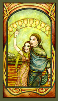 Ten of Cups Tarot card in Fenestra Tarot deck