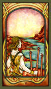 Three of Wands Tarot card in Fenestra deck