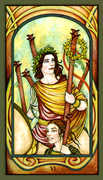 Six of Wands Tarot card in Fenestra deck