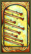 Eight of Wands Tarot card in Fenestra deck