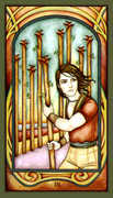 Nine of Wands Tarot card in Fenestra Tarot deck