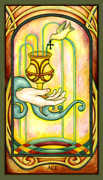 Ace of Cups Tarot card in Fenestra deck