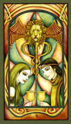 Two of Cups Tarot card in Fenestra deck