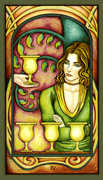 Four of Cups Tarot card in Fenestra Tarot deck