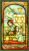 Six of Cups Tarot card in Fenestra Tarot deck