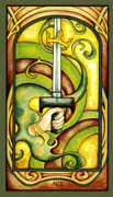 Ace of Swords Tarot card in Fenestra deck