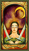 Two of Swords Tarot card in Fenestra Tarot deck