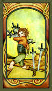 Seven of Swords Tarot card in Fenestra deck