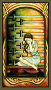 Nine of Swords Tarot card in Fenestra Tarot deck