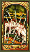 Ten of Swords Tarot card in Fenestra Tarot deck