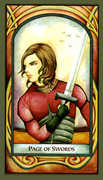 Page of Swords Tarot card in Fenestra Tarot deck