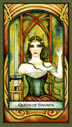 Queen of Swords Tarot card in Fenestra Tarot deck