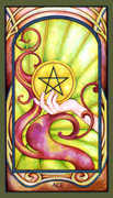 Ace of Pentacles Tarot card in Fenestra deck