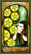 Seven of Pentacles Tarot card in Fenestra Tarot deck