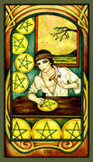 Eight of Pentacles Tarot card in Fenestra Tarot deck