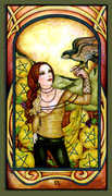 Nine of Pentacles Tarot card in Fenestra Tarot deck