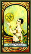 Page of Pentacles Tarot card in Fenestra deck