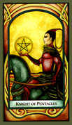 Knight of Pentacles Tarot card in Fenestra Tarot deck