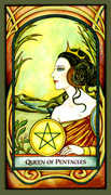 Queen of Pentacles Tarot card in Fenestra Tarot deck