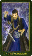 The Magician Tarot card in Forest Folklore Tarot deck