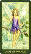 Page of Wands Tarot card in Forest Folklore Tarot deck