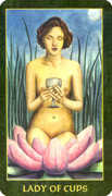 Page of Cups Tarot card in Forest Folklore deck