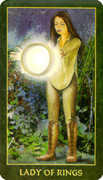 Lady of Rings Tarot card in Forest Folklore Tarot deck