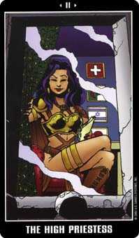 The High Priestess Tarot card in Fradella Tarot deck