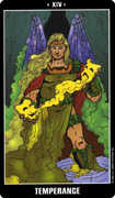 Temperance Tarot card in Fradella deck