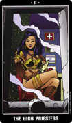 The High Priestess Tarot card in Fradella deck