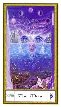 The Moon Tarot card in Gendron Tarot deck