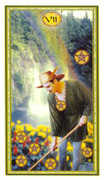 Seven of Coins Tarot card in Gendron deck