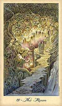 The Moon Tarot card in Ghosts & Spirits Tarot deck