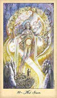 The Sun Tarot card in Ghosts & Spirits Tarot deck