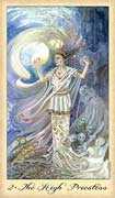 The High Priestess Tarot card in Ghosts & Spirits deck