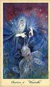 Seven of Wands Tarot card in Ghosts & Spirits deck