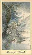 Queen of Wands Tarot card in Ghosts & Spirits deck
