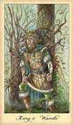 King of Wands Tarot card in Ghosts & Spirits deck