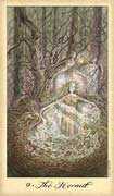 The Hermit Tarot card in Ghosts & Spirits Tarot deck