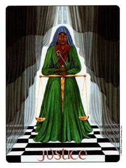 Justice Tarot card in Gill Tarot deck