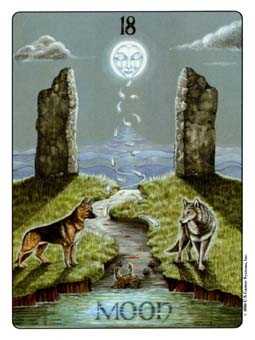 The Moon Tarot card in Gill Tarot deck