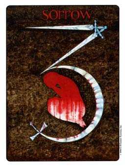 Three of Swords Tarot card in Gill Tarot deck