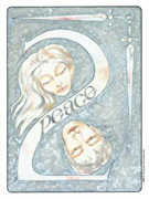 Two of Swords Tarot card in Gill deck