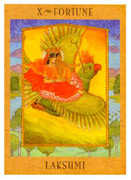 Wheel of Fortune Tarot card in Goddess deck