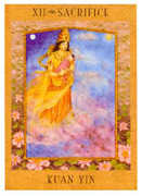 The Hanged Man Tarot card in Goddess deck