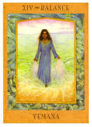 Temperance Tarot card in Goddess deck