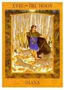 The Moon Tarot card in Goddess Tarot deck